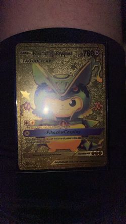 Pikachu in costume card
