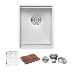 Roma 15" Undermount Single Basin Stainless Steel Kitchen Sink