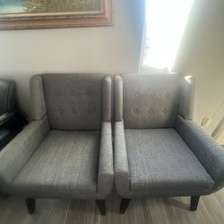 Two Grey Chairs 