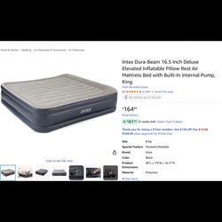 Intex Dura-Beam 16.5 Inch Deluxe Air Mattress King Size