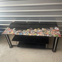 Black Glass Tv Stand