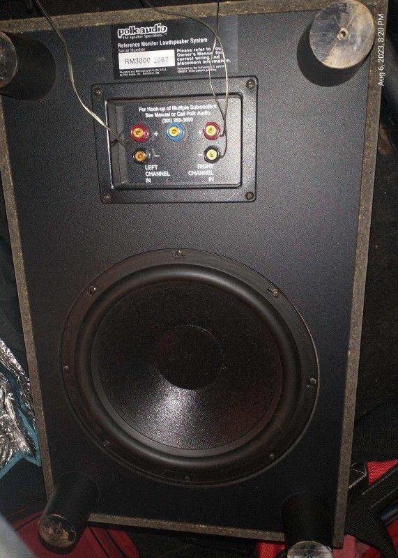 Used Polk Boston Surround Sound Speakers Plus Audio Home Subwoofer 100 Dollars Puo