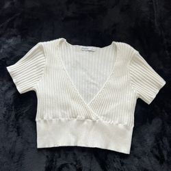 Ivory Knit Crop Top