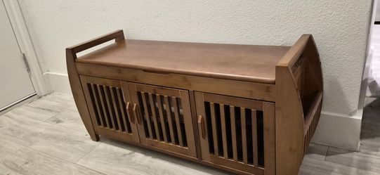 Solid Wood Storage Bench