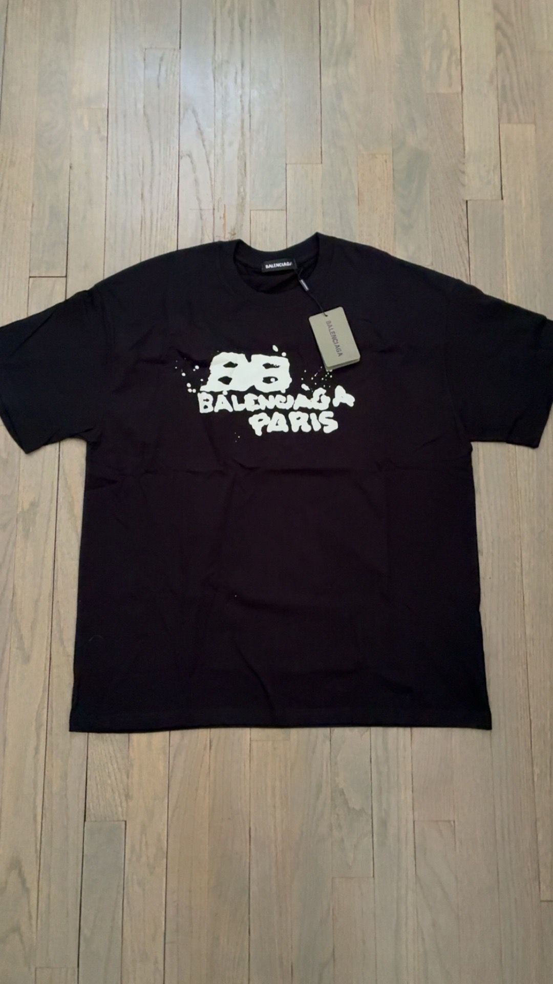 Balenciaga Paris Tee Black