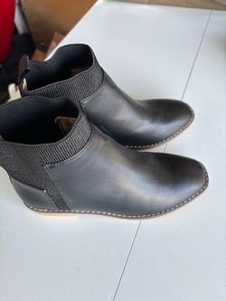Black Leather Chelsea Ankle Boots