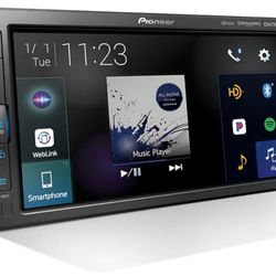 Pioneer DMH-C2550NEX Digital Multimedia Receiver With Wired Apple CarPlay and Android Auto, 6.8" Capacitive Touchscreen, Double-DIN, Built-In Bluetoot