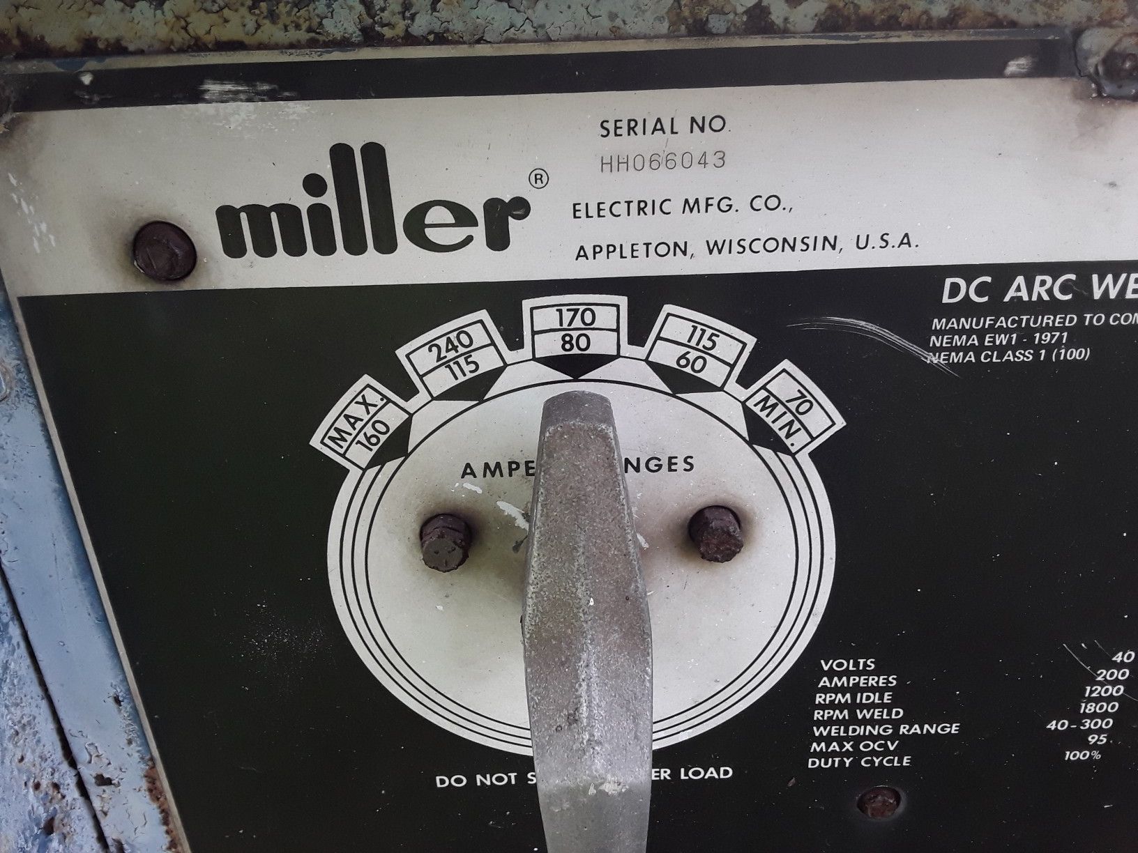 Miller big 20 welder/ generator in rough shape, never heard it run. for
