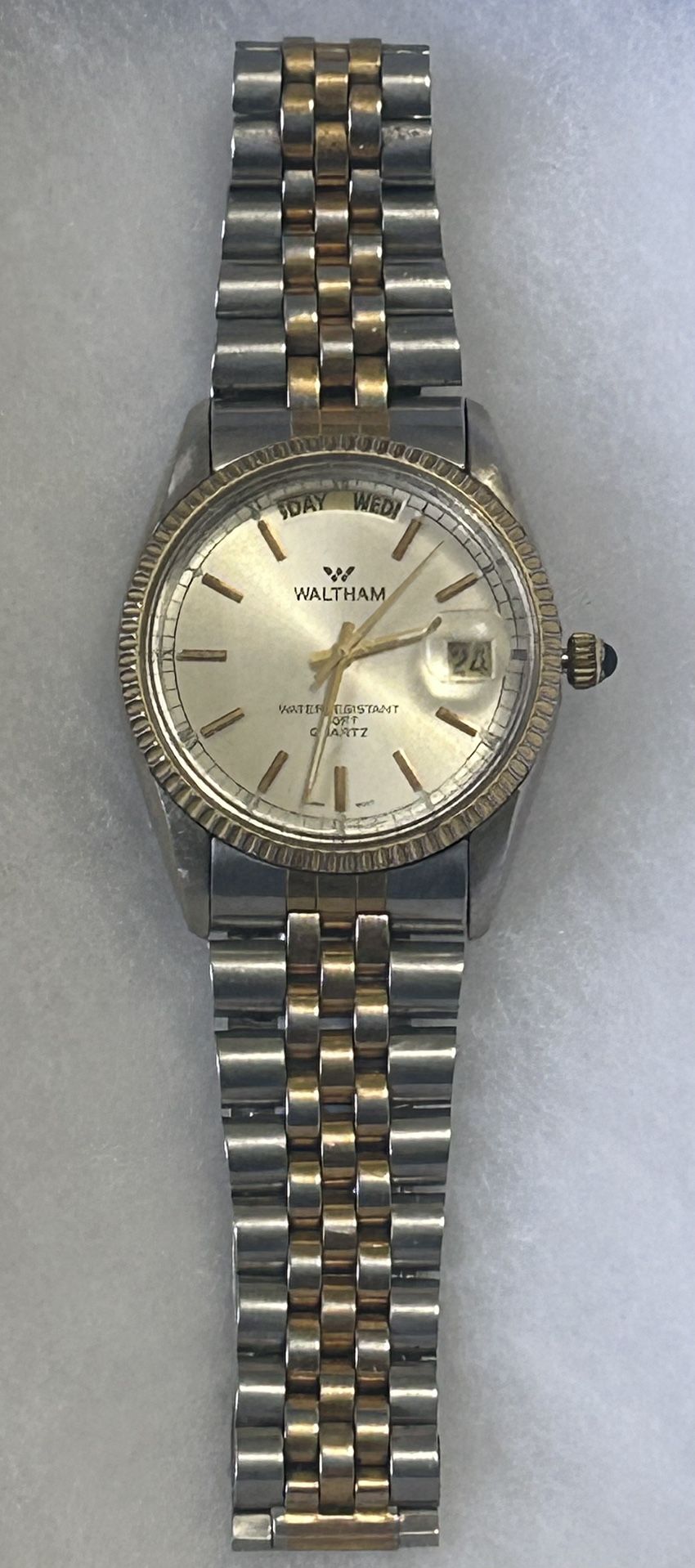 Vintage Waltham Calendar Day Date Watch Jubilee Band