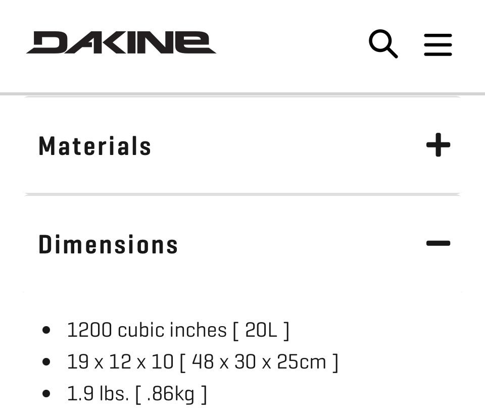 DAKINE BACKPACK