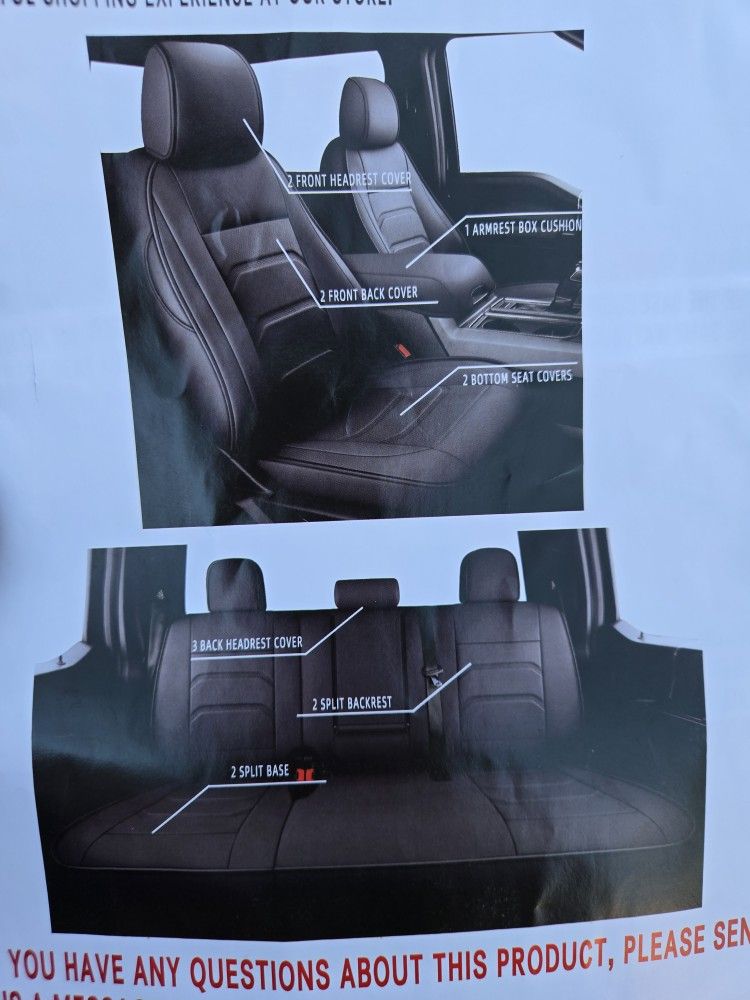 Nsyolo faux leather seat covers Ford f150,250,350
