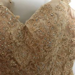 Champagne gold Quince Dress!