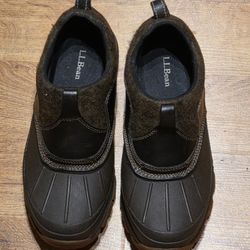 LL Bean Storm Chaser Tek 2.5 Slip On Leather Duck Shoes Unisex. size 8