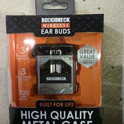 Roughneck Wireless Earbuds With Metal Case