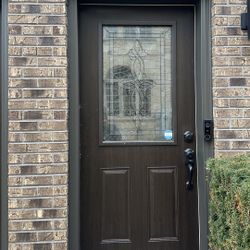 Brown  Door Without Framing Left Hand 