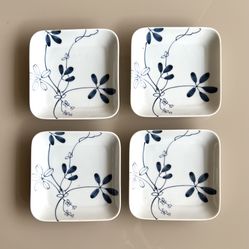 4 Square Flowers Dishes - 5.5” X 5.5”