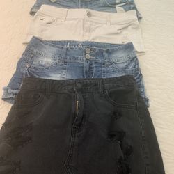 3 Shorts And 1 Skirt Size 5