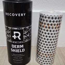 Recovery Aftercare Derm Shield Tattoo Cover Up Patch - Latex-Free & Waterproof Tattoo Aftercare Bandage - Transparent Matte Film - Breathable & Flexib