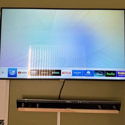 Samsung Smart TV 55” 4K & Samsung Soundbar w/ Bluetooth Subwoofer OBO