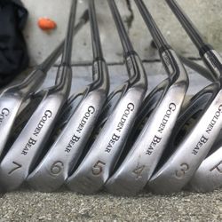 Golden Bear GB Left Hand M6 Golf Set 1w and 3 to 8 Irons with Tri-Level Weighting