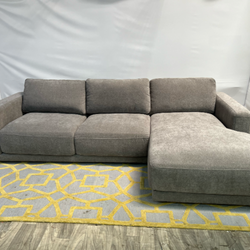 ( Delivery Available ) Joss & Main Blakes Slate Gray Sectional Couch