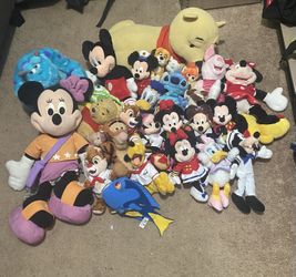 Lot of Disney Stuffed Animals