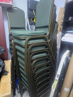 Green Patterned Fabric Chairs