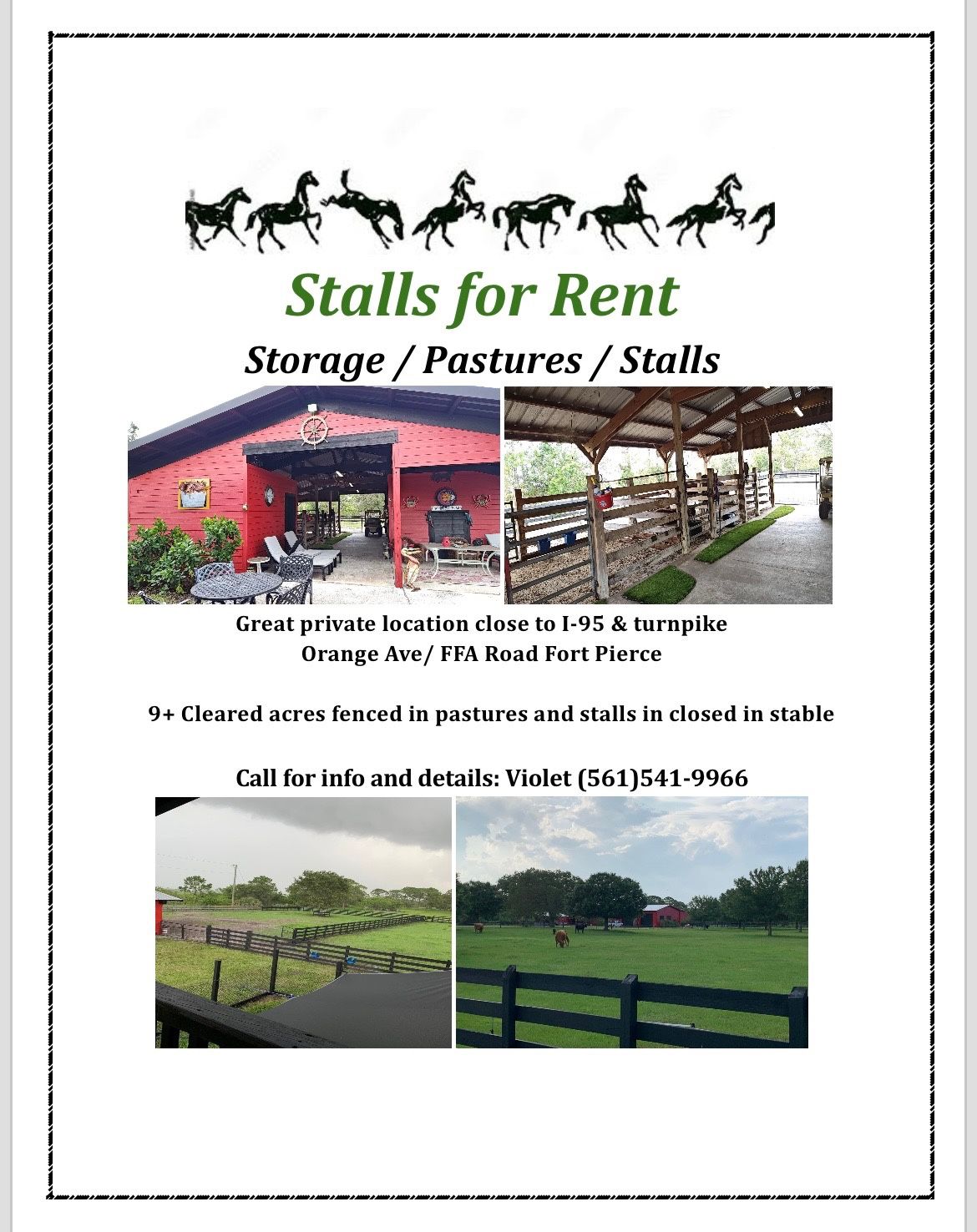 STALLS. STORAGE PASTURES. FARM LAND