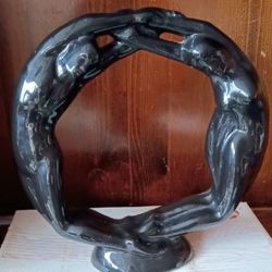 Haeger Pottery Modern Black Sculpture Art.