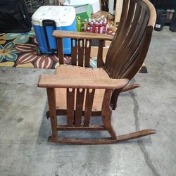 Vintage Wooden Rocking Chair 