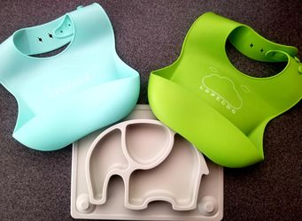 Baby Bibs & Plate