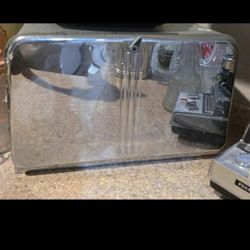 Big Vintage Chrome Stainless Bread Box 1950s 