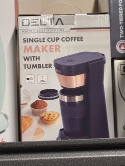 Delta Single Cup Coffee Maker with Tumbler