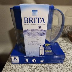 New Brita 6 Cup Water Pitcher With Filter And Electronic Reminder Lid