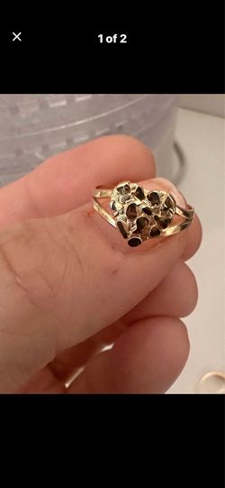 14k gold nugget ring size 7.5
