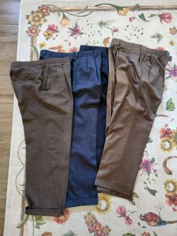 Four Mens Pleated Pants for $16 Size 34