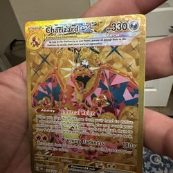 Golden Charizard EX Mint Condition Pack To Sleeve 