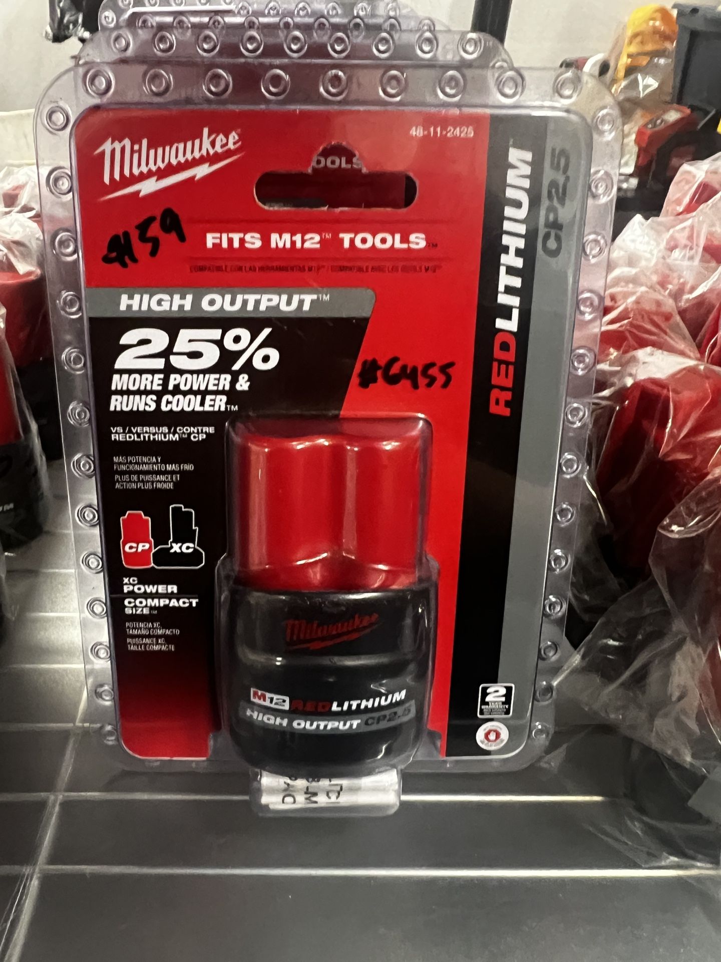 Milwaukee M12 12V Lithium-Ion CP High Output 2.5 Ah Battery Pack