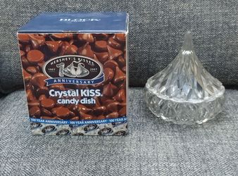 Hershey's Kiss 100th Anniversary Crystal Diamond Cut Candy Dish (celebrating the 1907–2007 centennial)  New in Box