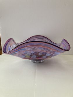 Hand Blown Glass Bowl- One Of A Kind!