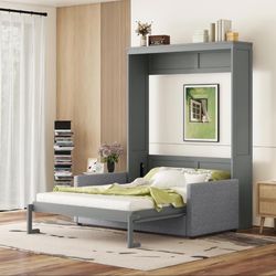 Murphy Bed With Sofa. Full Size 