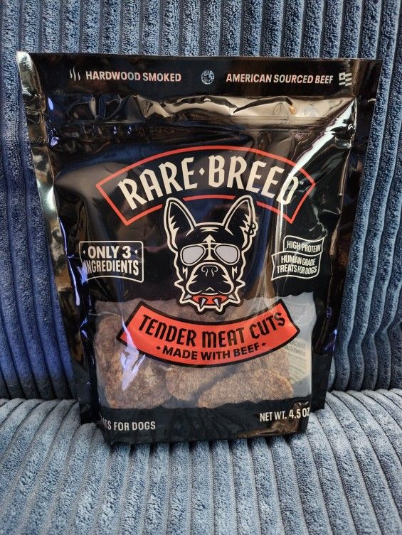 Rare Breed Human Grade Treats Tender Meat Cuts, Made With Beef, 4.5 oz