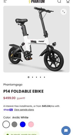 Phantom P14 Foldable Electric Bike – Brand New – Only $360