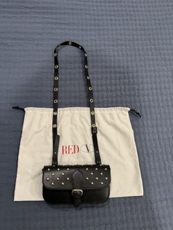 Red Valentino Black Leather Mini Bag