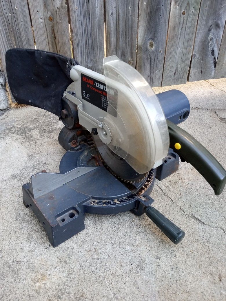 Craftsman 10" Inch Compound Miter Saw With Dust Collection Bag 