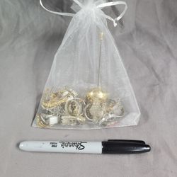 Bag of 28 Peices of Jewelry, Notebooks Tested, No Markings