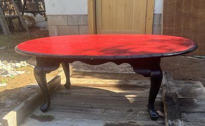 Painted real wood coffee table