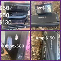 Car Stereos And Sub Box And Amp