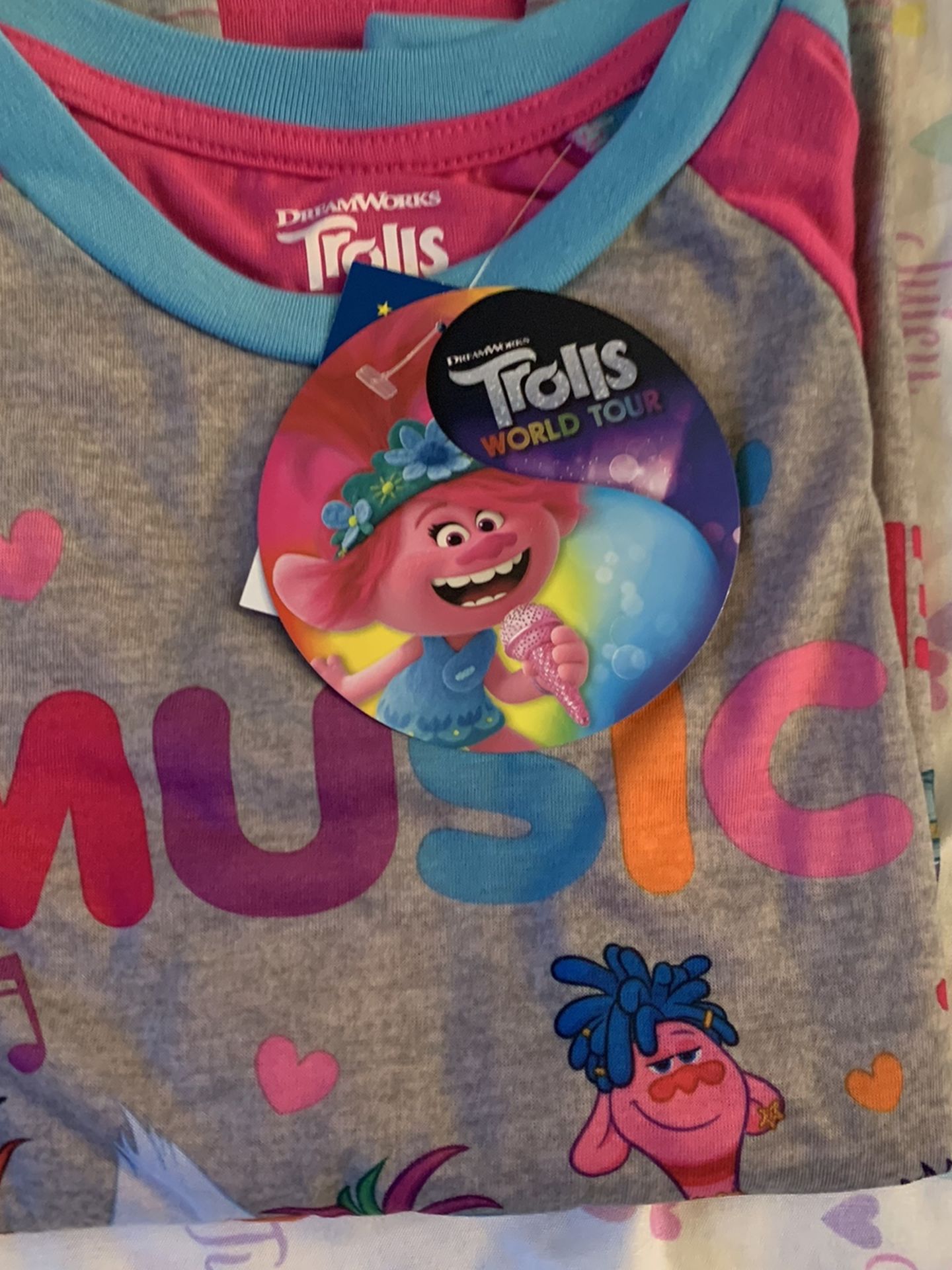 Trolls Girls 2-pc Pj Set Size 7/8