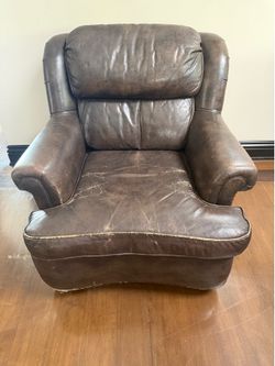 Brown leather chair